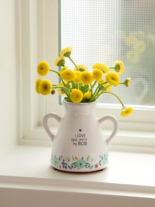 I Love Mom Artisan Bud Vases