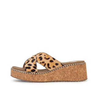 Venture Cork Leopard Wedge by Yellow Box