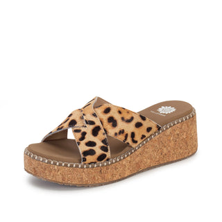 Venture Cork Leopard Wedge by Yellow Box