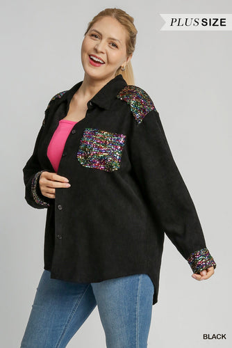 Sassy Sequin Corduroy Jacket