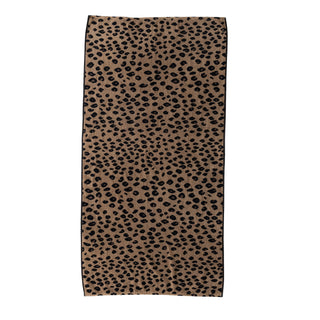 Woven Cotton Terry Leopard Bath Towel