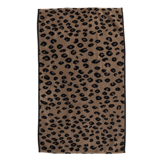 Woven Cotton Terry Leopard Hand Towel
