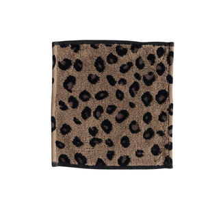 Woven Cotton Terry Leopard Wash Cloth