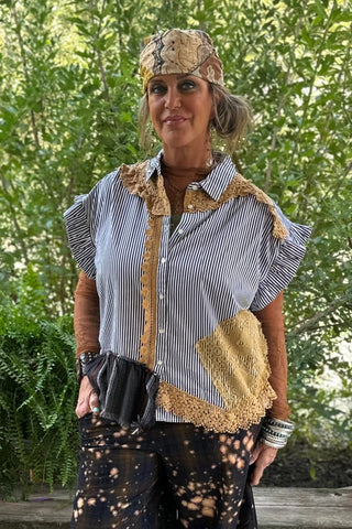 Love Letters Top - Striped - by Jaded Gypsy