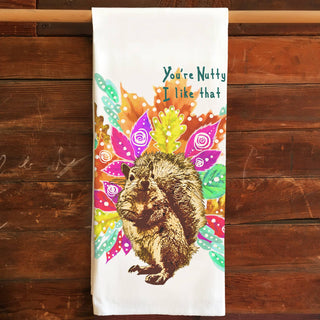 Nutty Squirrel Tea Towel