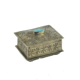 Stamped Box with Turquoise