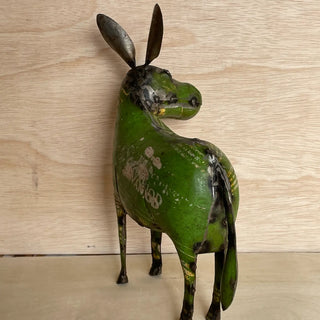 Polka Dot Donkey Recycled Metal Animal