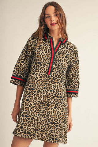 Savannah Wild Animal Print Cotton Dress