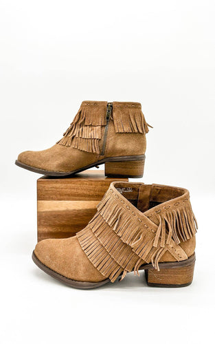 Kepang Suede Fringe Ankle Boot