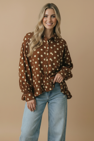 Augustine Polka Dot Top