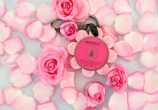 Pink Bulgarian Rose Flower Sponge