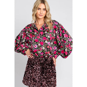 Andi Floral Button Up Blouse