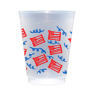 July 4th American Flag Frost Cups
