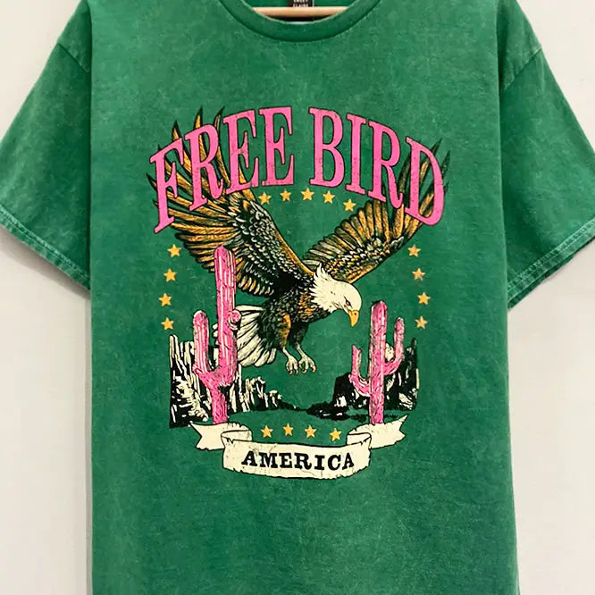 Free Bird Mineral Wash Tee