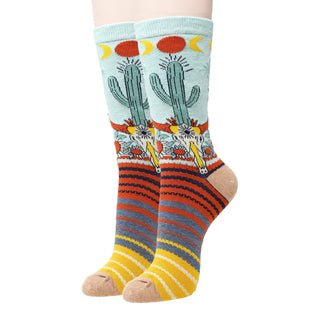 Desert Nights | Women's Western Premium Cotton Crew Socks