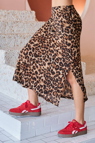 Leopard Midi Mesh skirt