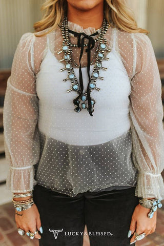 Moon Swiss Dot Blouse
