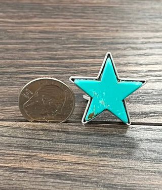 Star Turquoise Adjustable Ring