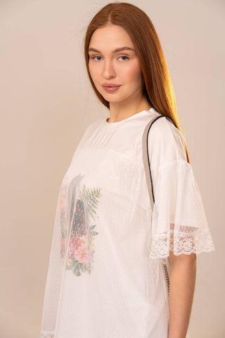Sage & Saddle Mesh Top