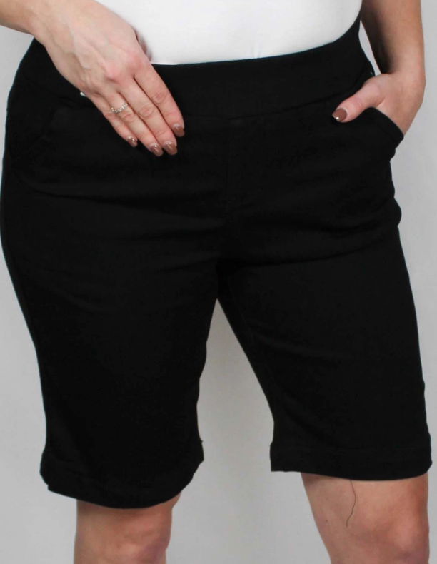 Black Denim Bermudas