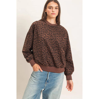 Remy Brown Leopard Sweatshirt