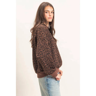 Remy Brown Leopard Sweatshirt