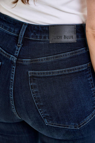 Deep Indigo Charlotte tummy-control flare jeans by Judy Blue
