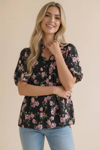Prairie Frilled Floral Top