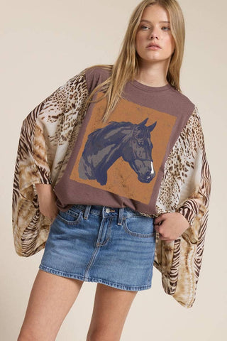 Vintage Horse Kantha Top