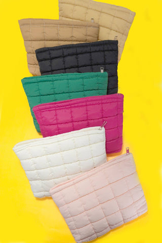 Quilted Puffy Clutch Bag