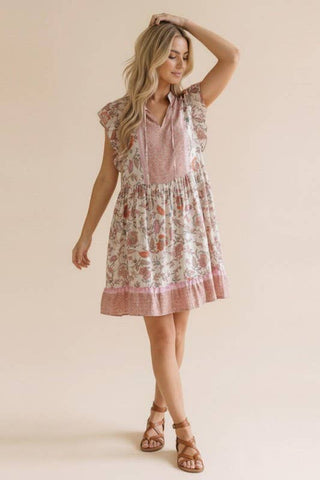 Blush Meadow Babydoll Dress