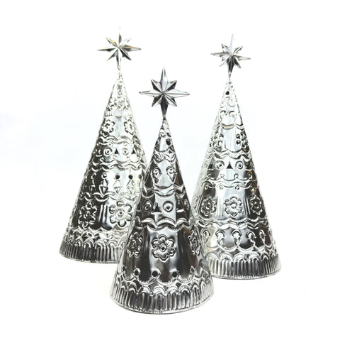 Embossed Tin Tree Set