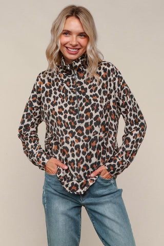 Lucky and  Leopard  Sweater Top