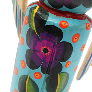 Angel with Trumpet Wooden Figurine