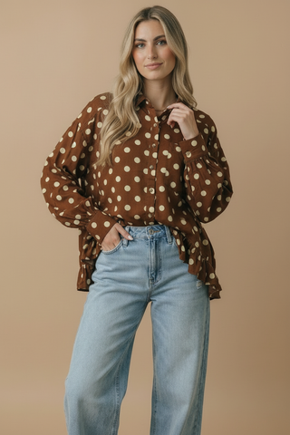 Augustine Polka Dot Top