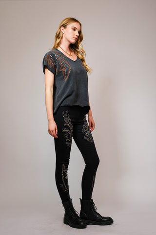 Blinging Back Western Top