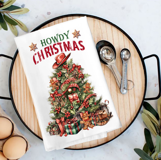 Howdy Christmas Tea Towel