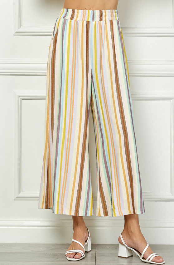 Stripped Cropped Pants