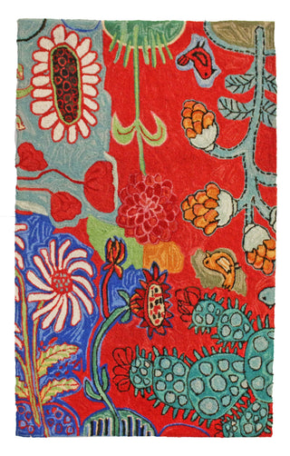 Cactus Hooked Wool Rug