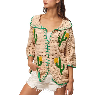 Cactus Dreams Stitched Cardigan