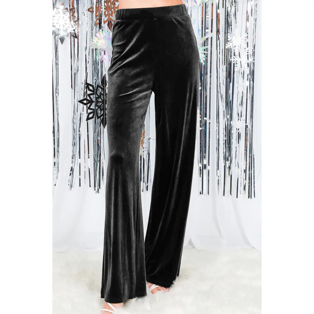 Velvet Wide Leg Pants