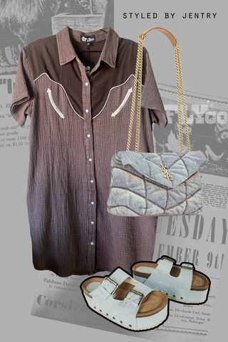 Rank Mocha Retro Dress