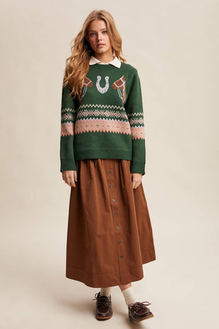 Cowgirl Clara Horse Trail Sweater