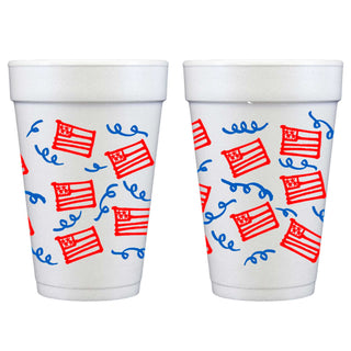 July 4th/Patriotic Flags & Streamers Foam Cups