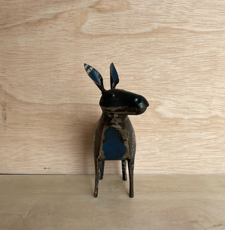 Donkey Blue Recycled Metal Animals