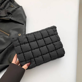 Quilted Puffy Clutch Bag