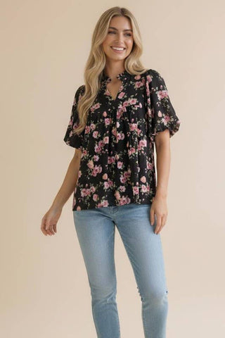 Prairie Frilled Floral Top