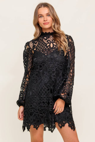 cowgirl lace dress WESTFADE Women's Floral Lace Round Neck Long Sleeve Asymmetrical High Low Tiered Ruffle Sheer Dress, Festival, Country Concert Outfit, Cowgirl, Western, Winter