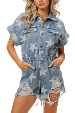 Load image into Gallery viewer, Jolena Vintage Star Romper