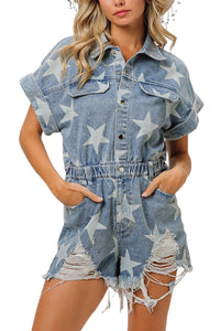 Jolena Vintage Star Romper